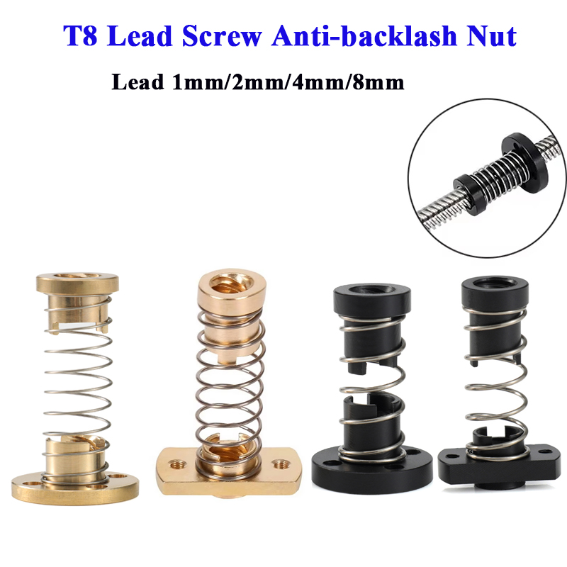 Lead Screw 8Mm - Tuerca anti-retroceso de tornillo de avance
