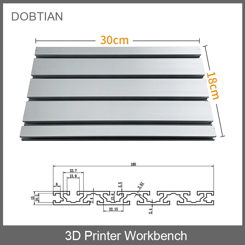 3018 Aluminium Cnc - 1 Pieza de Perfil de Aluminio