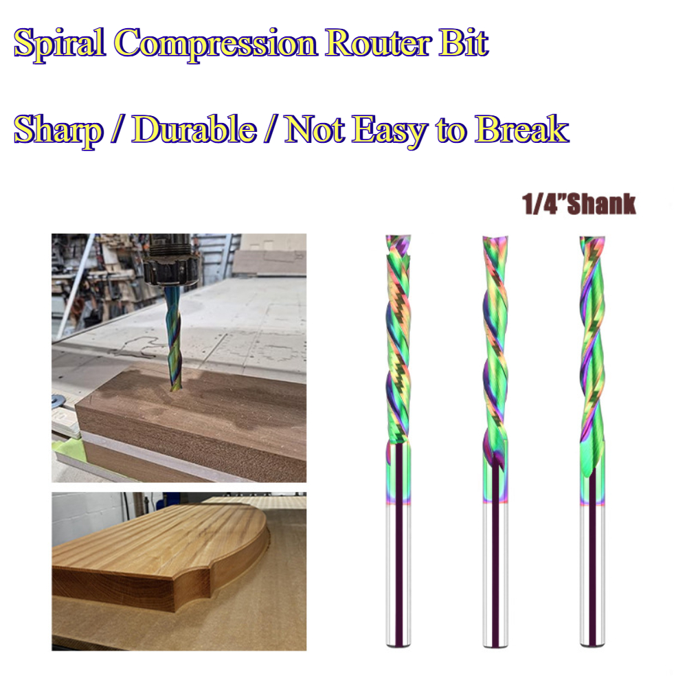 Cnc Bits - Fresa de compresión en espiral con
