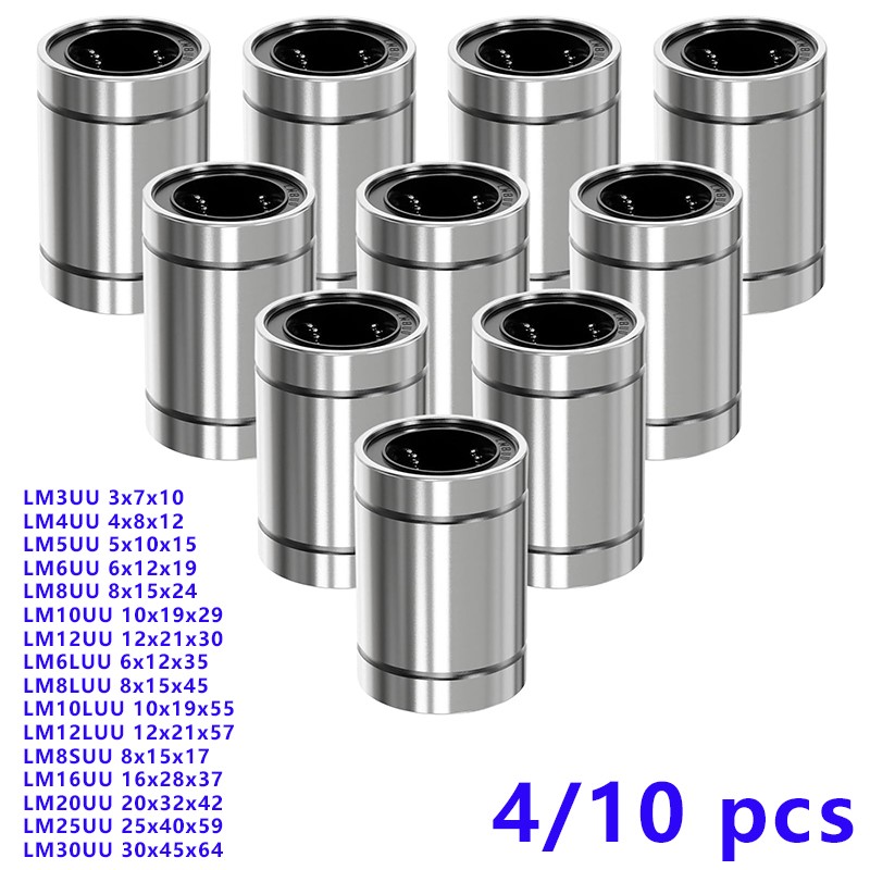 Lm8Uu Bearing - 4/10 Uds LM8UU LM10UU LM16UU LM12UU
