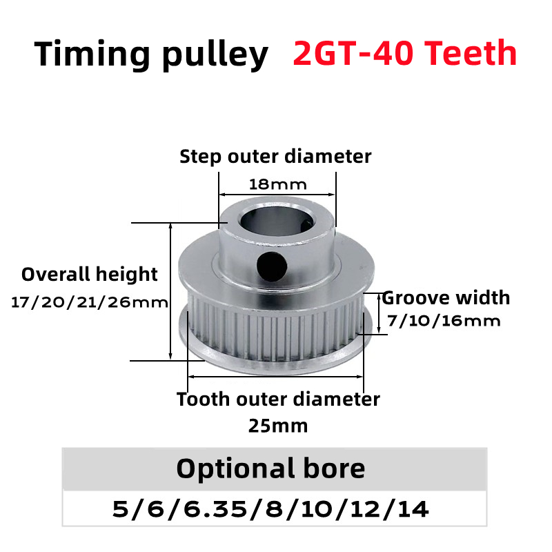 Juego de polea de correa de di - Gt2 Pulley reseña y precio
