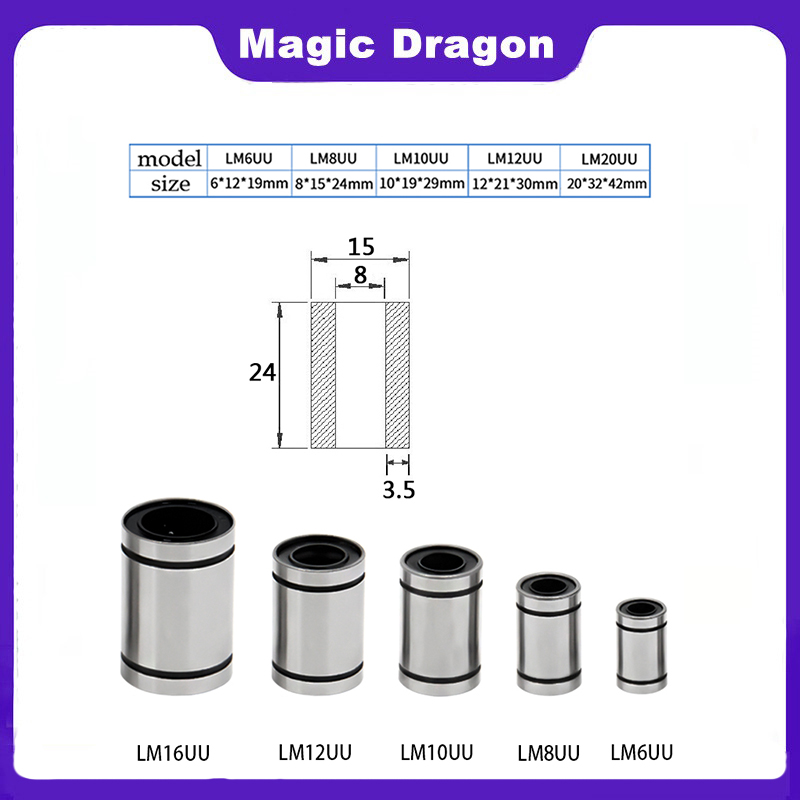 4/10 unidades LM3UU LM4UU LM5U - Lm8Uu Bearing reseña y precio