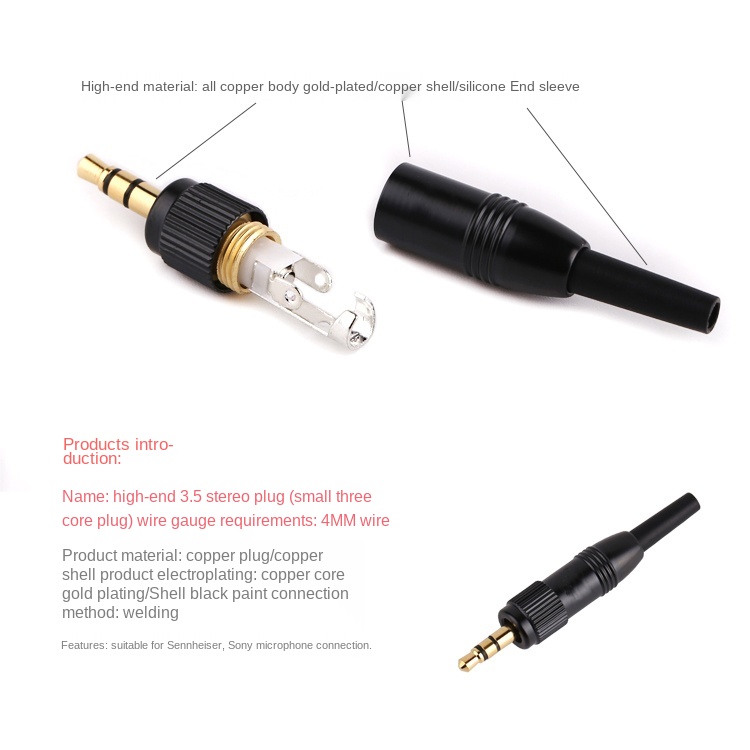 PURELINE negro 3,5mm 1/8 ''con - Coupling 8Mm reseña y precio