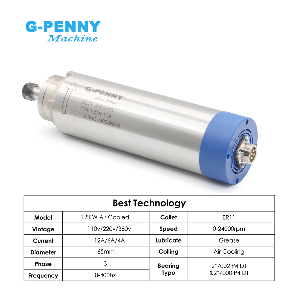 Máquina G-PENNY de 1.5kw ER11  - Water Cooled Spindle reseña y precio
