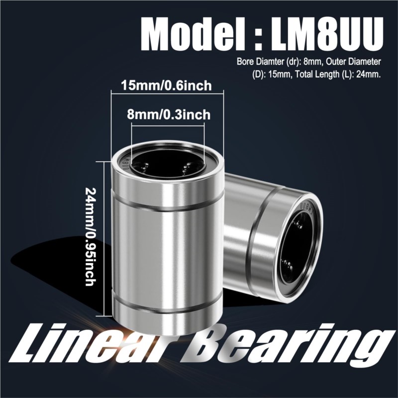4/10 Uds LM8UU LM10UU LM16UU L - Lm8Uu Bearing reseña y precio