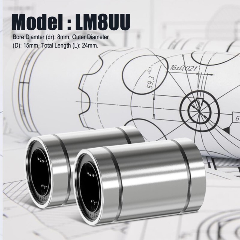 4/10 Uds LM8UU LM10UU LM16UU L - Lm8Uu Bearing reseña y precio